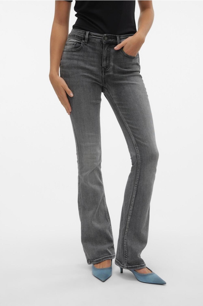 VMFLASH MR FLARED JEANS LI213 GA NO 10303196 Medium Grey Denim